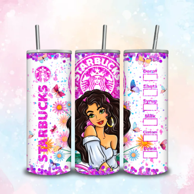 Tumbler Starbuck Paillettes Esmeralda