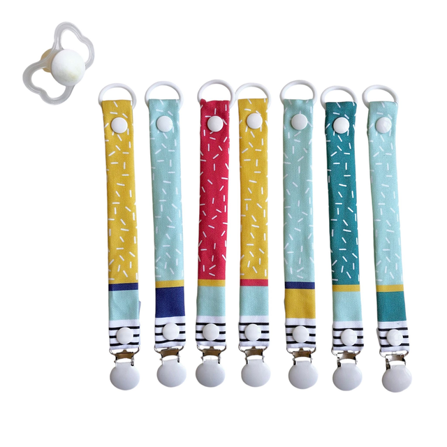 Attache tétine - CONFETTIS - adaptateur silicone