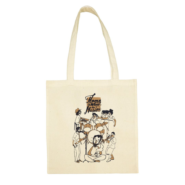HOME IS WHERE THE MUSIC IS TOTE BAG 