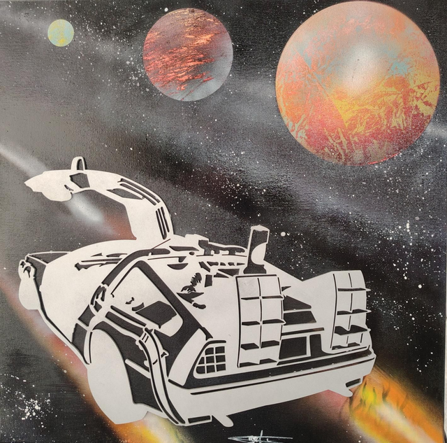Toile spray paint art 