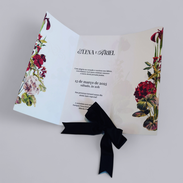 Papelaria de casamento Bouquet Vermelho - cod.100