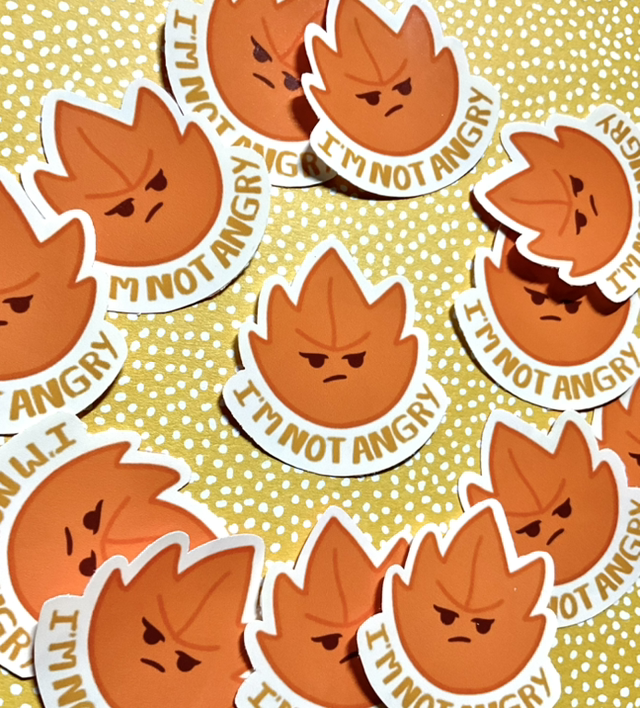 Sticker I&#039;m not angry 