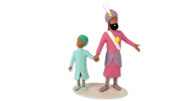 Figura resina Maharahá y hijo