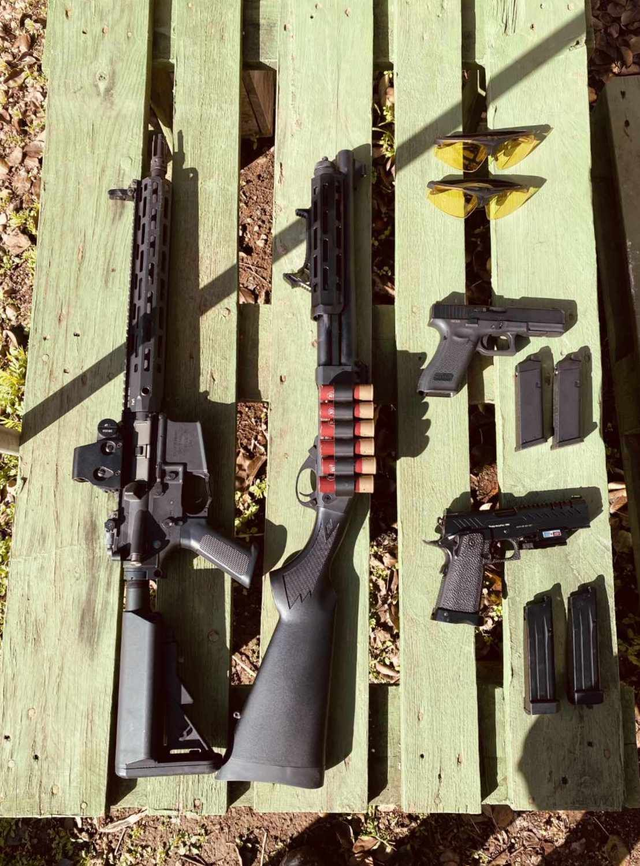 Target shooting in the vineyard