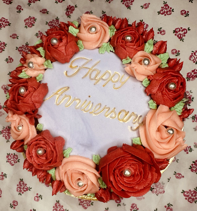 Floral Anniversary cake