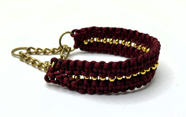 Collier Venezia Grenat et or 