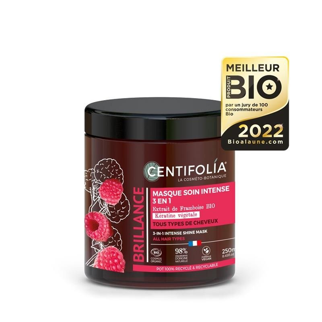 Masque Brillance Cheveux 3en1 Bio 250ml | Centifolia 