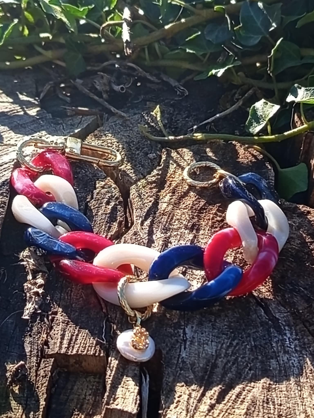 Bracelet gros maillons en acrylique Fraans