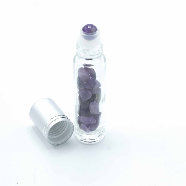Gemstone Essential Oil Roller Bottle - Amethyst -