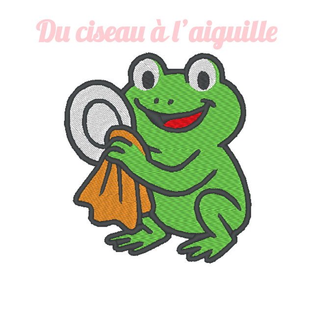 Fichier broderie Grenouille - 2 Tailles / 12 Formats