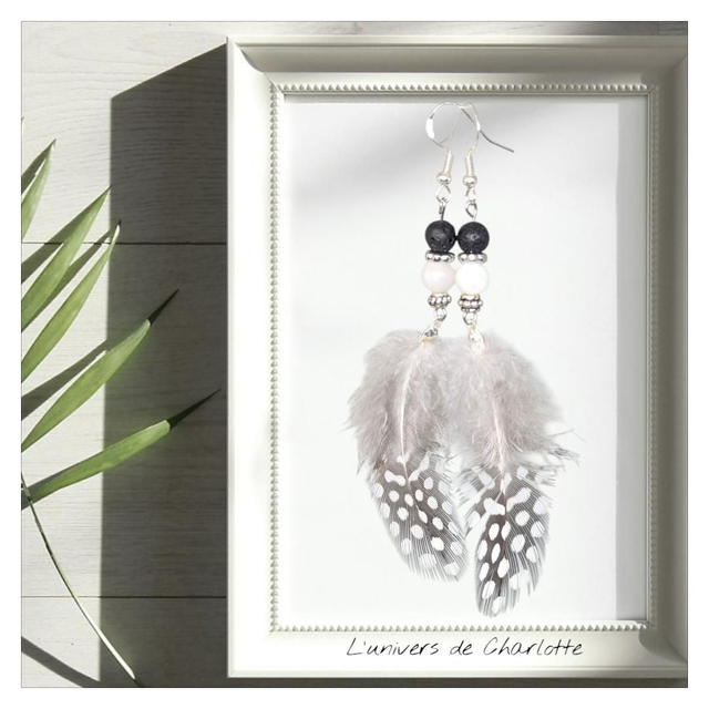 Boucles d'oreilles "Pierre de lune" BO-010