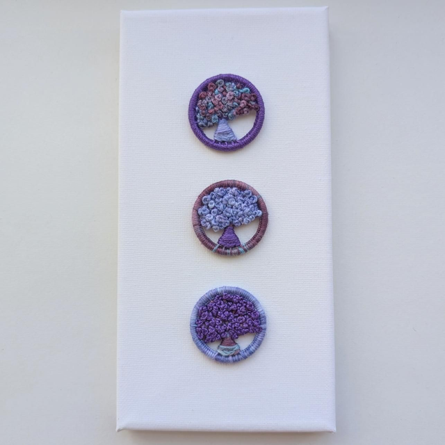 Dorset Button Trees Purples 