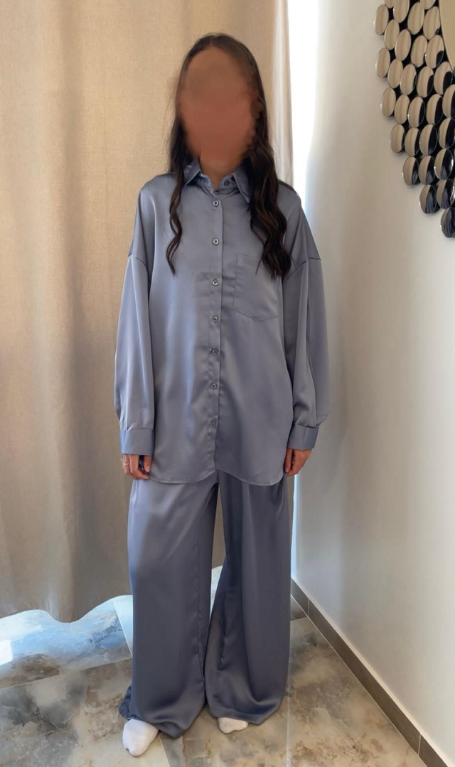 Ensemble Satiné Bleu