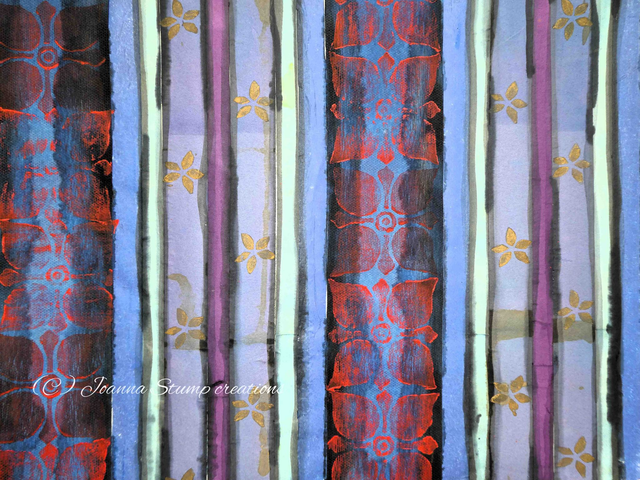 Open Edition Fine Art Print from my "Mixed Media" collection, "Purple Floral Print"