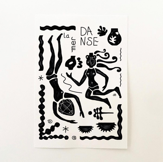 DANSE LA MER Affiche 50x70