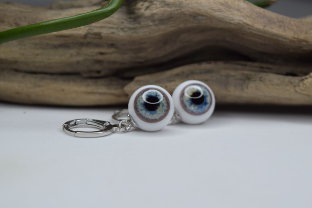 CRÉOLES OEIL DE GNOME MONTURE ARGENT