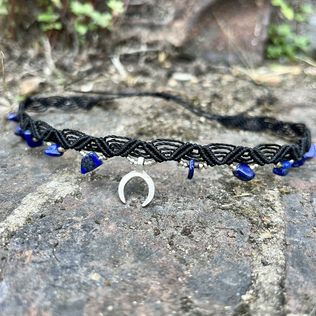 Ras de cou « Luna » Lapis lazuli 