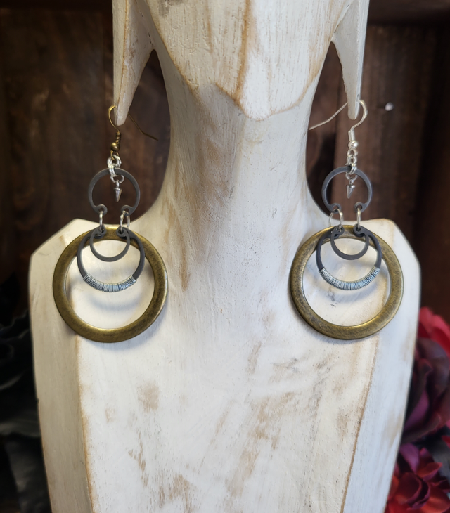 Boucles d&#039;Oreilles Néo Circlips &quot;Spirale d&#039;Acier&quot;