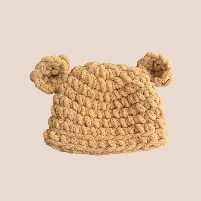 Teddy Bear Beanie Tan
