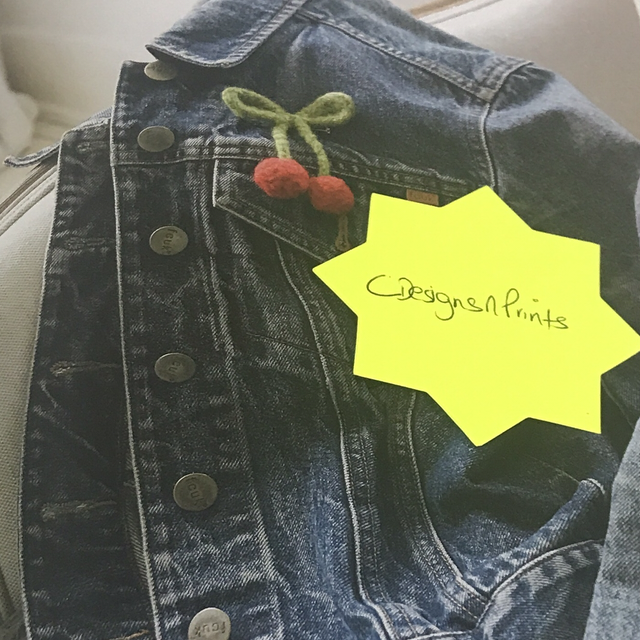 Felted Cherry Brooch - Crochet Pattern - CRD33