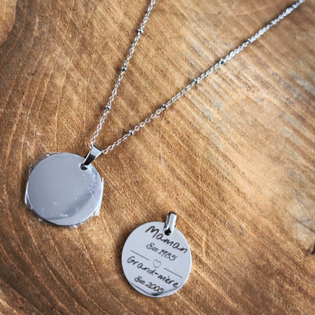 Collier inoa chaîne boule argent 