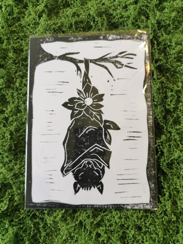 Chauve-souris noir sur fond blanc 