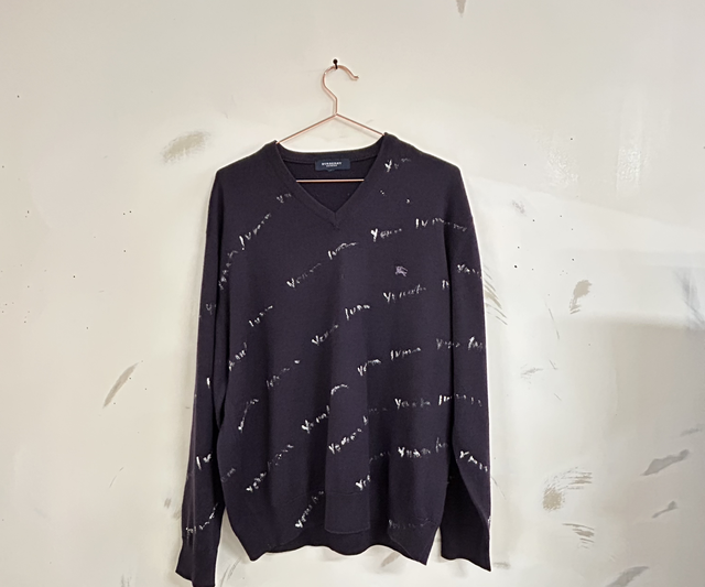 Reworked maglione con print