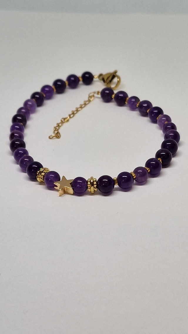 Bijou de cheville en Améthyste 