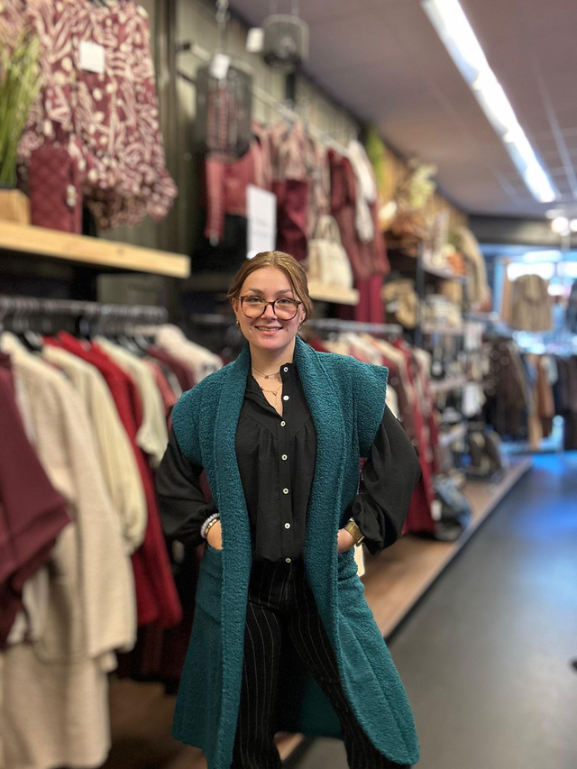 Gilet lang bouclé patrol