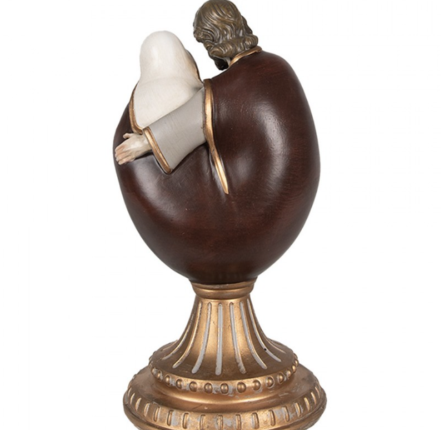 Figurine Crèche 20 cm Marron Poly résine Décoration de Noël