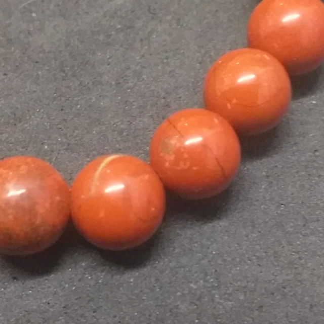 Perle de jaspe rouge 