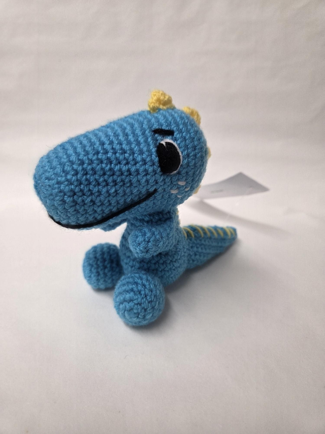Blue Raptor Dinosaur Crochet Toy - UKCA Tested - KL-061