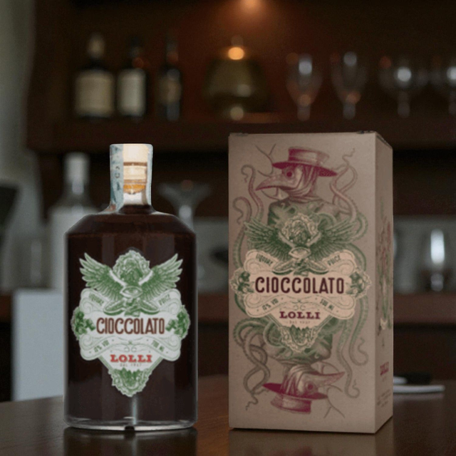 Liquore al cioccolato con astuccio serigrafato - Lolli - 500ml