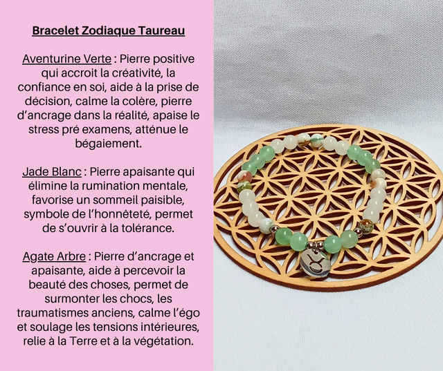 250- Bracelet Zodiaque Taureau