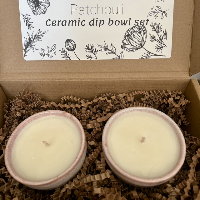 Damask Rose and Patchouli ceramic gift set