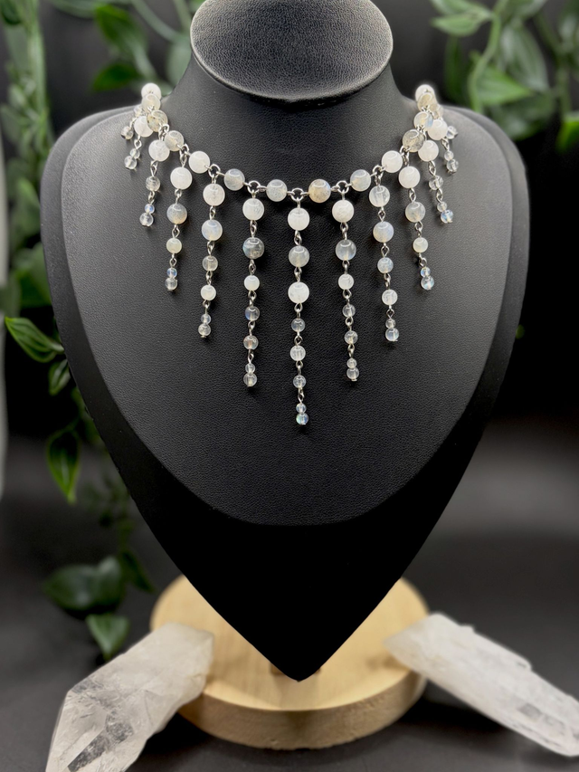 Artémis - Labradorite et pierre de lune