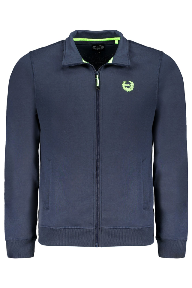 GIAN MARCO VENTURI FELPA CON ZIP UOMO BLU