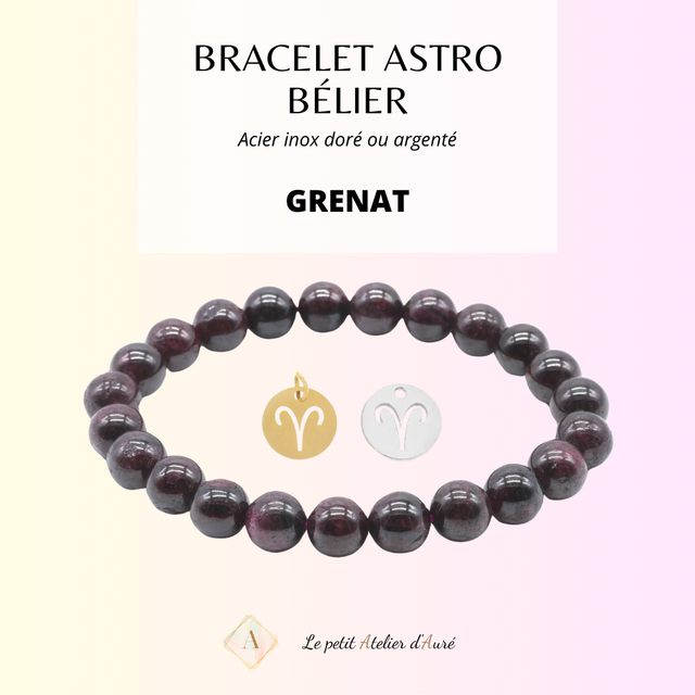 Bélier - Bracelet Astro Grenat