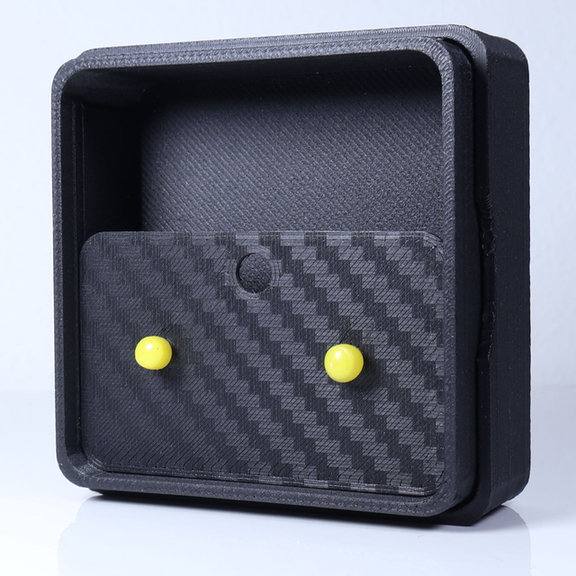 Hypoallergenic 3mm Small Solid Yellow Round Cut Polymer Clay Plastic Back Stud Earrings With Designer Carbon Fiber Jewellery Box