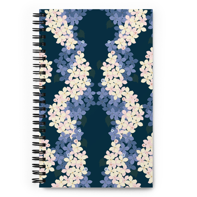 Spiral notebook - Lilac Vine - Blue
