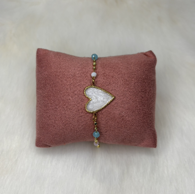 Bracelet Cœur blanc 