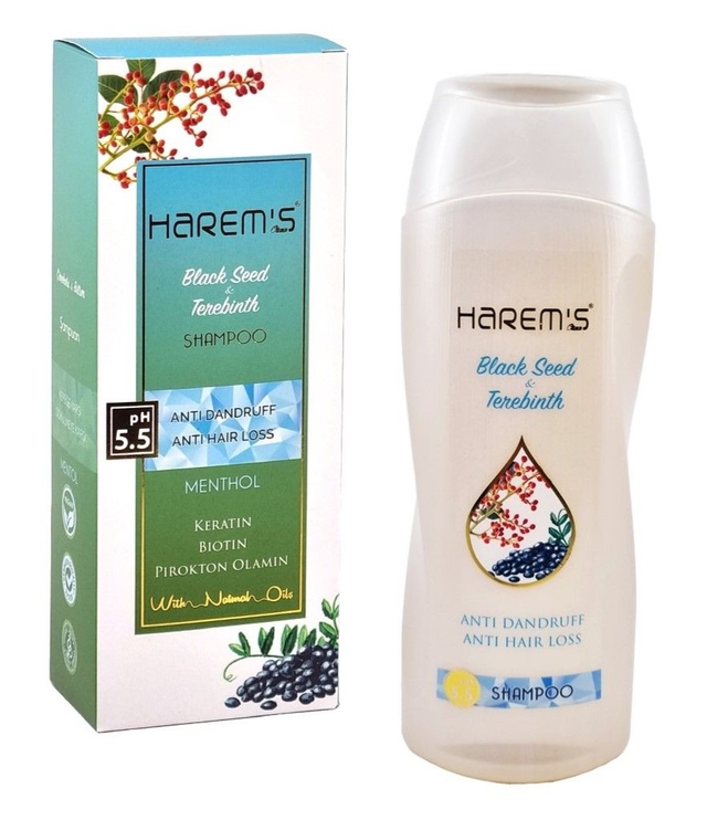 HAREM'S 350ml Regenerujący Szampon z Czarnuszką i Terebintem WŁOSY WYPADAJĄCE