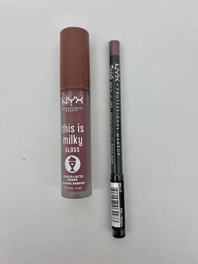 NYX kit Gloss + Crayon à lèvres choco