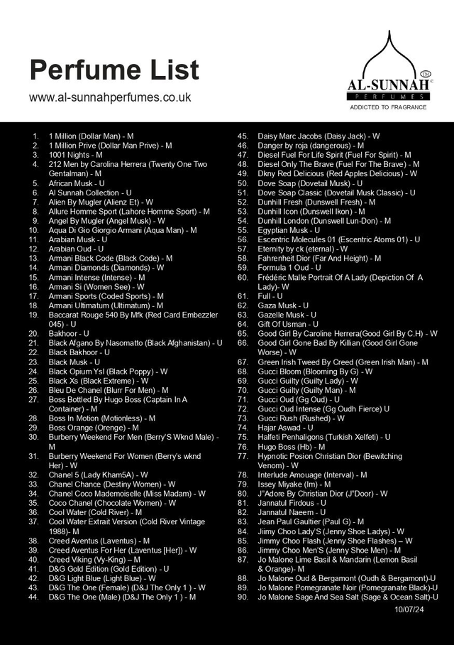 1 Litre Bottle Al Sunnah Perfumes Wholesale