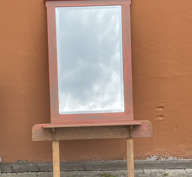 Spiegel facettiert mit Ablage 