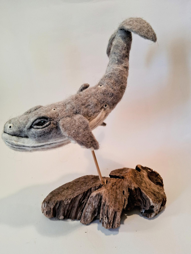 Needle Felt Whale Large wool sculpture 