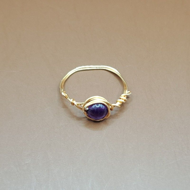 Bague non ajustable Améthyste 55