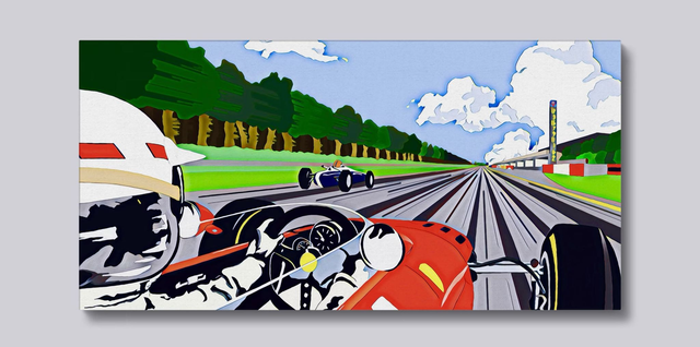 Classic Formula 1 Grand Prix Cars, Canvas Wall Art, Digitally Hand Drawn, Pop Art, Canvas Wall Art, Home Decor