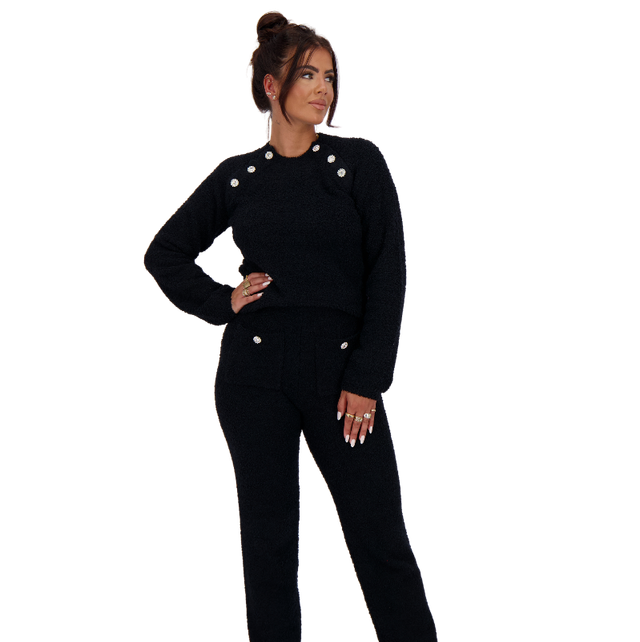 Reinders Beth Boucle Pants Black