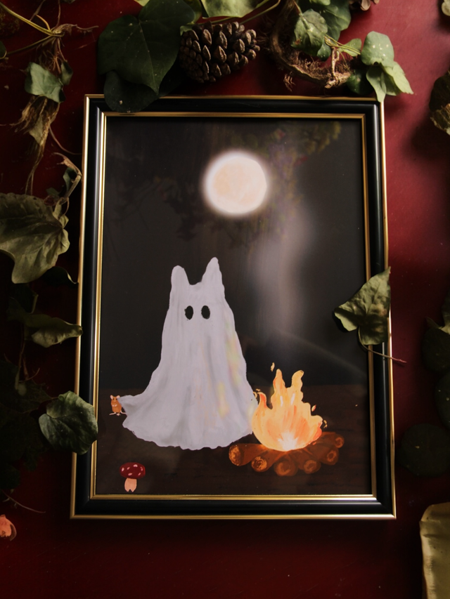 Poster - Affiches Lapin fantôme en foret 